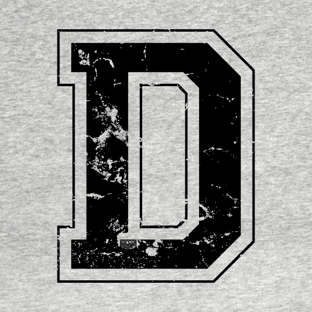 Initial Letter D Black Jersey Sports Athletic Player - Jersey Letter D ...
