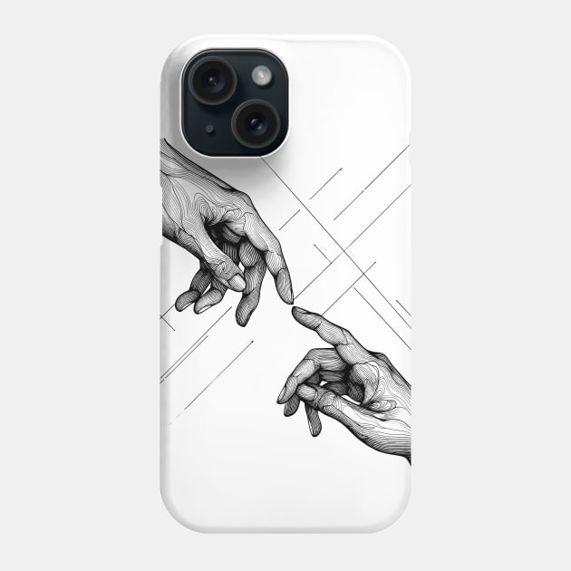 Two hands in contact Phone Case by designerhandsome