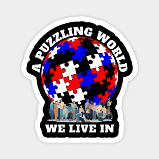 A Puzzling World Autism Awareness Magnet