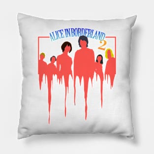 alice in borderland 2 tv series  Arisu Usagi Shuntaro Chishiya Rizuna graphic design Pillow