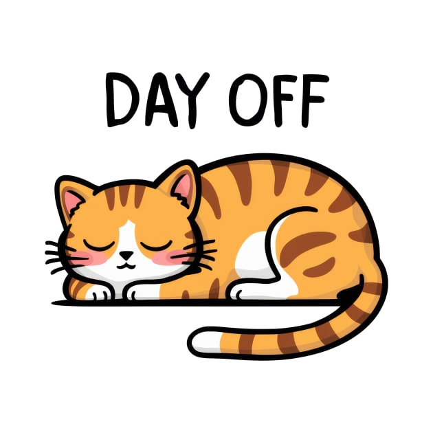 Day Off - Lazy Sleeping Cat kawaii style by MK3