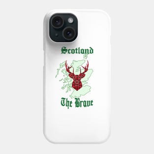 Scotland the Brave - Scottish rugby football tee shirt design Phone Case