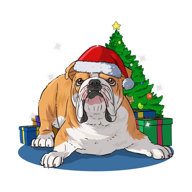 English Bulldog Merry Christmas by Noseking