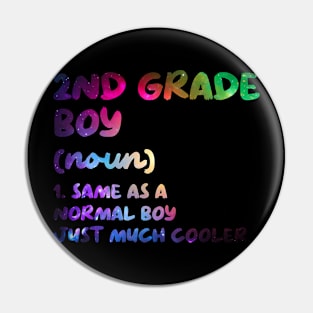 2nd Grade Boy Definition Funny Back To School Student Pin