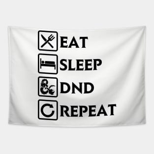 Eat Sleep DND Repeat Tapestry