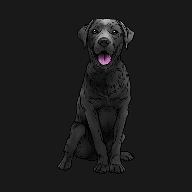 Black Labrador Retriever Dog Black Lab by whyitsme