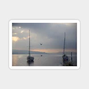 Sailing / Swiss Artwork Photography Magnet