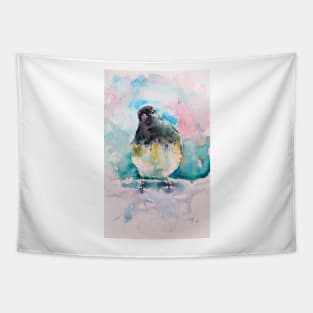 Bird in snow Tapestry