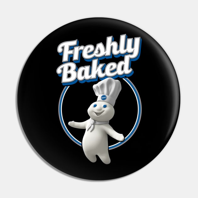 Tee Luv Men's Pillsbury Doughboy Poppin' Fresh Freshly Baked Pin by tinastore