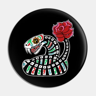 Dia De Los Muertos Snake Pin