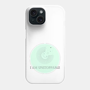 Affirmation Collection - I Am Unstoppable (Green) Phone Case