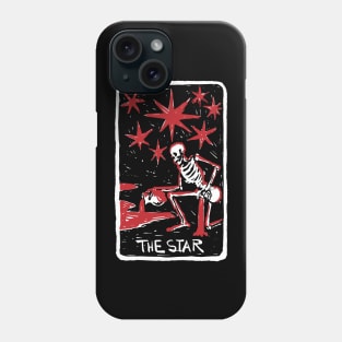 The Star Blood Red Skeleton Skull Tarot Card Phone Case