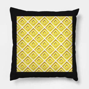 Illuminating Yellow Geometric Pattern Pillow
