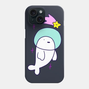 Astronaut Harp Seal and Shooting Star Phone Case