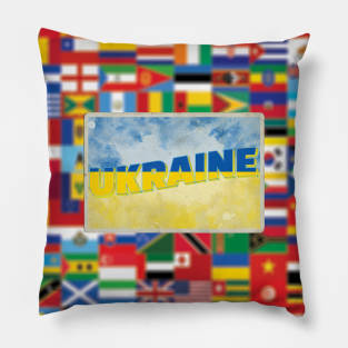 Ukraine vintage style retro souvenir Pillow