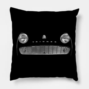 Triumph TR3 1950s British classic car minimalist grille Pillow