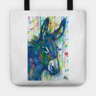 DONKEY watercolor and ink portrait Tote