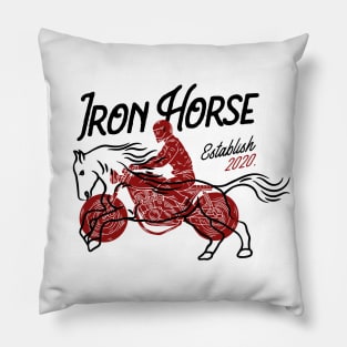 Iron Horse (white) Pillow