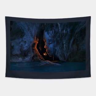 Lady cave Tapestry