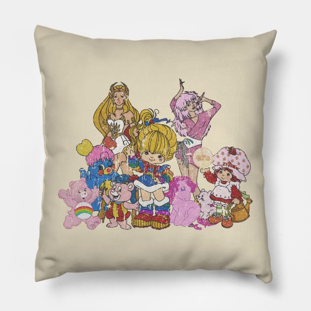 Vintage 80s Cartoons Pillow by 80sCartoons.Club