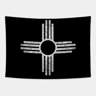 New Mexico State Flag White Tapestry