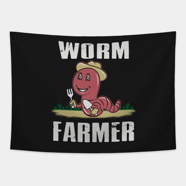 WORM FARMING: Worm Farmer Tapestry by woormle