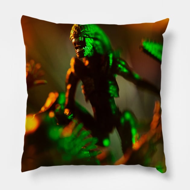 Grid Alien Victory Pillow by Mikes Monsters