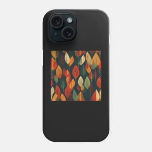 Flat Fall Foliage Seamless Floral Pattern Phone Case