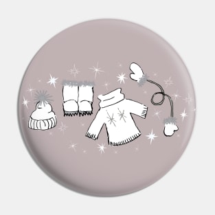 Winter weather snow lover cartoon illustration Pin