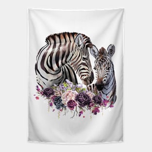 Sweet Mama Zebra Tapestry