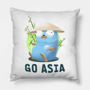 Gopher Golang Go Asia Pillow