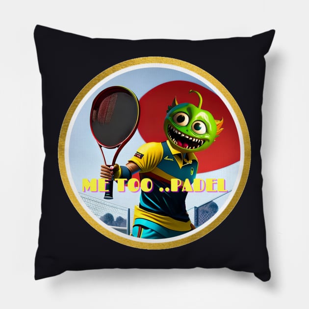 Padel Monster Pillow by sweetvision