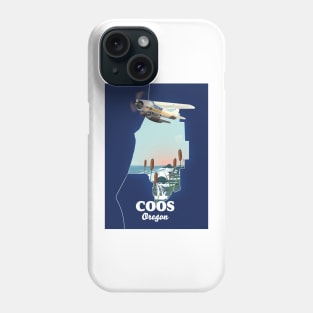 Coos Oregon Travel map Phone Case