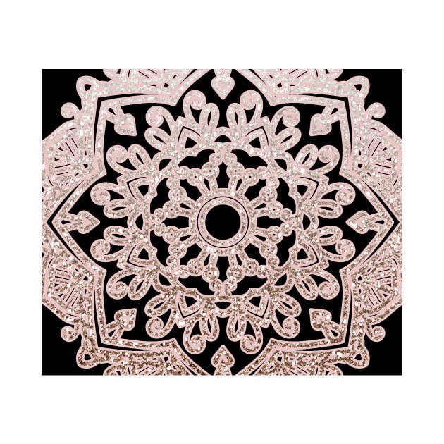 Glam dark rose mandala by RoseAesthetic