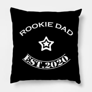 Rookie dad white Pillow