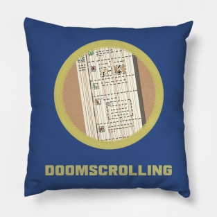 Merit Badge for Doomscrolling Pillow