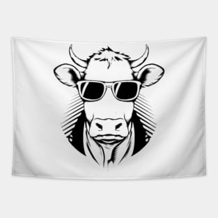 Cool Cow, Man Tapestry