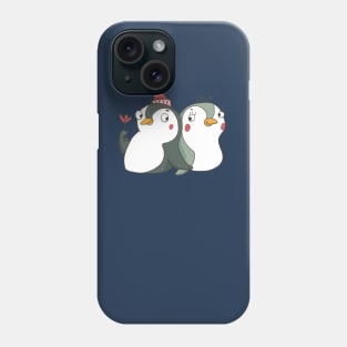 Lovely couple of penguins in love. Phone Case