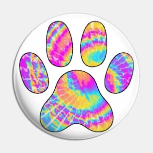 Neon Paw Print Pin