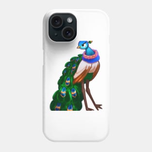 Cute Peacock Drawing Phone Case