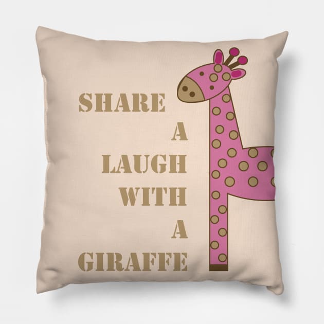 Abigail's Safari Giraffe Lispe Pillow by Lispe