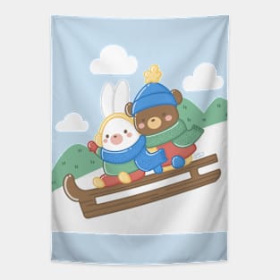 Funny winter days Tapestry