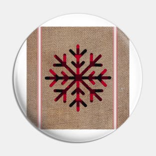 Farmhouse Rustic Design Plaid Snowflake Christmas Season of Winter Pin