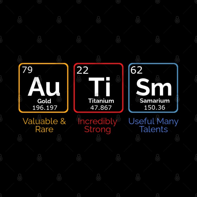 Autism Awareness Chemical Element by dentikanys