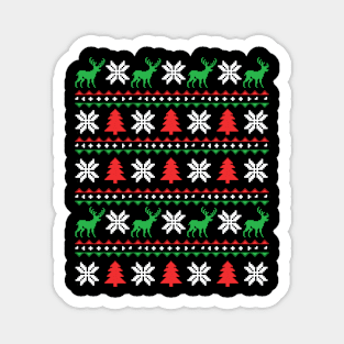 Ugly Christmas Pattern | Christmas Gifts Magnet