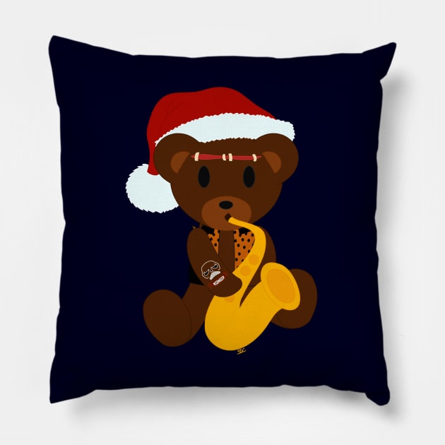 Eddie's Teddy w/Santa Hat Pillow by SpectreSparkC