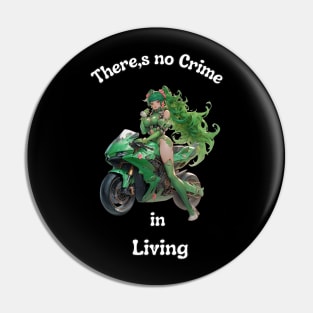 Motorcycle Anime Biker Girl Pin