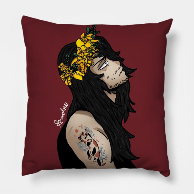 flower crown aizawa Pillow by Shard Art