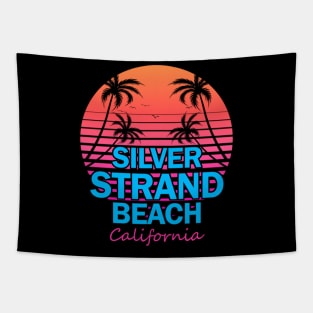 Silver Strand State Beach California Retro Wave 80s Tapestry