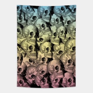 Skull Rainbow †††† Graphic Design Pattern Tapestry